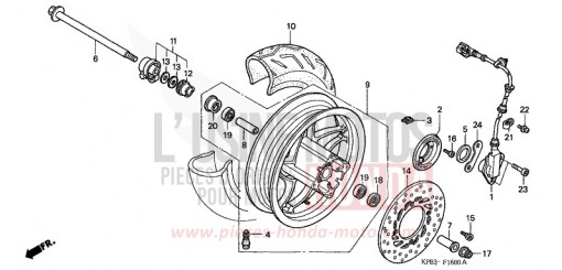 ROUE AVANT NSS2501 de 2001